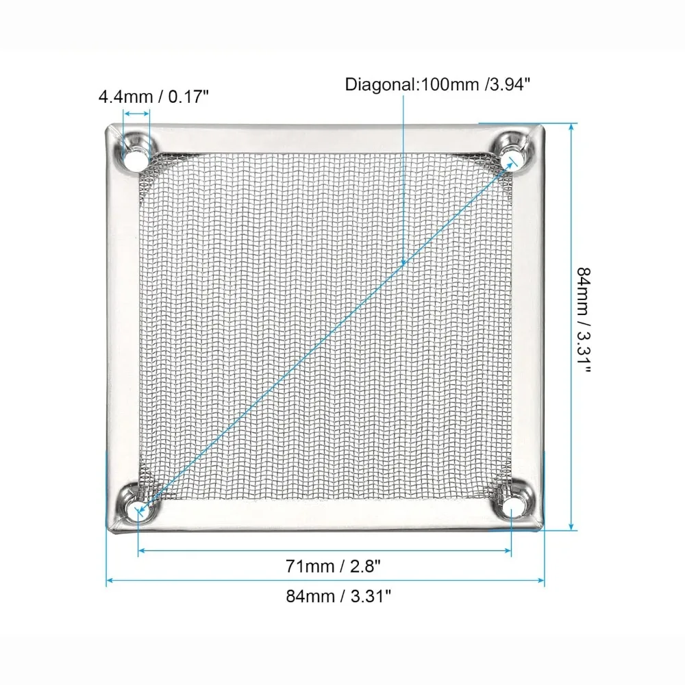

Защитная крышка от ржавчины для вентилятора компьютера, алюминиевая, серебристо-черная, пылезащитная, для системы охлаждения