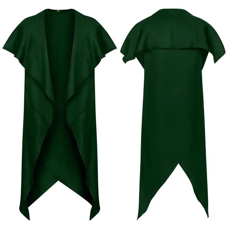 Nueva ropa Retro Medieval europea y americana, abrigo Punk de longitud media para hombre