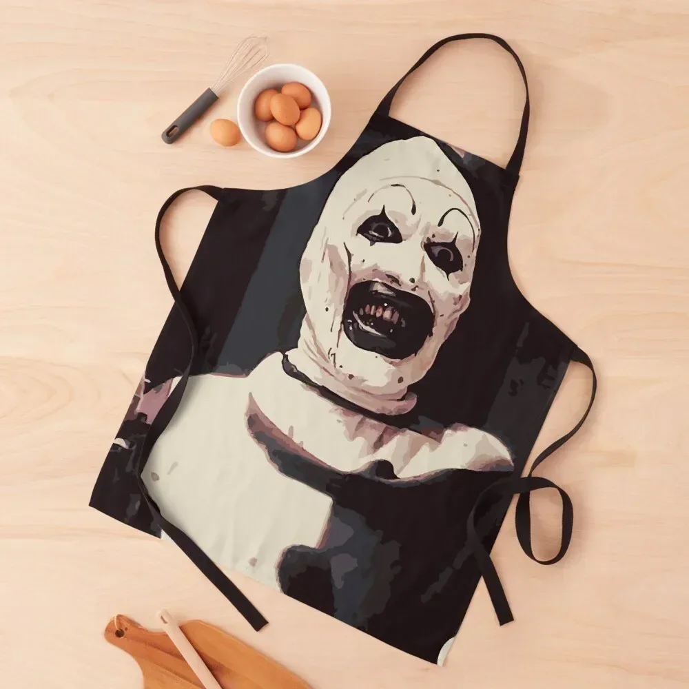 

Art The Clown - Terrifier Apron men's barbecue Chef Accessories Customizable Woman Kitchens Apron