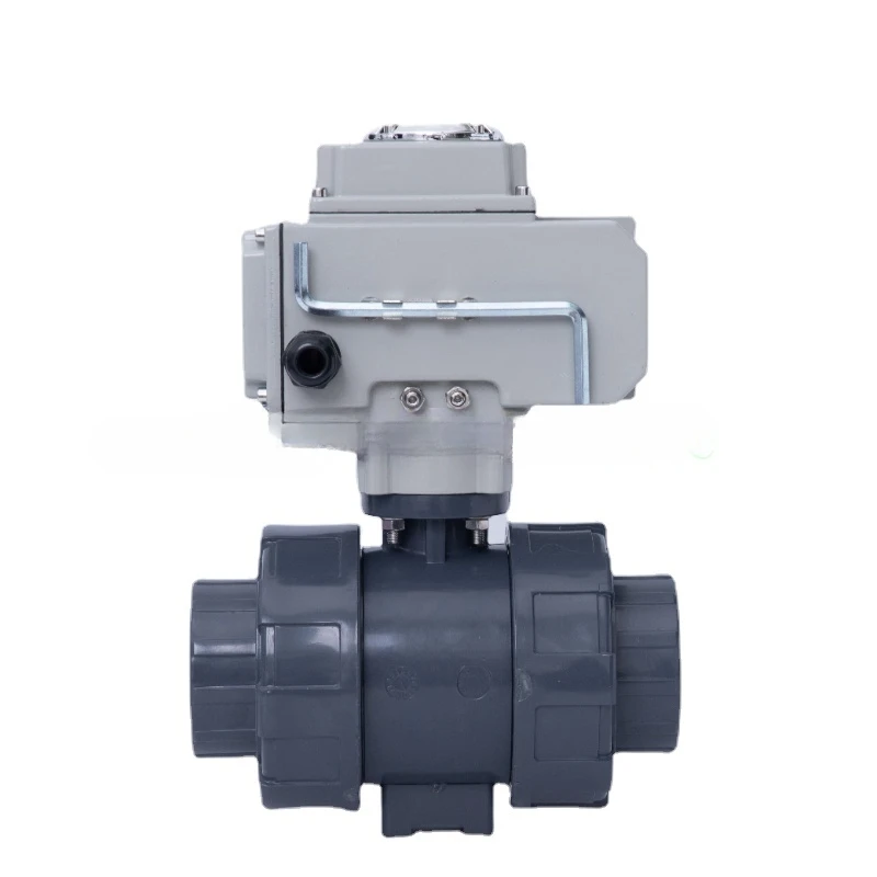 For Water,Liquid,Steam,Corrosive Medium KPL-Q961 DN15-DN100 Motorized UPVC Ball Valve True-union Connection Electric Valve