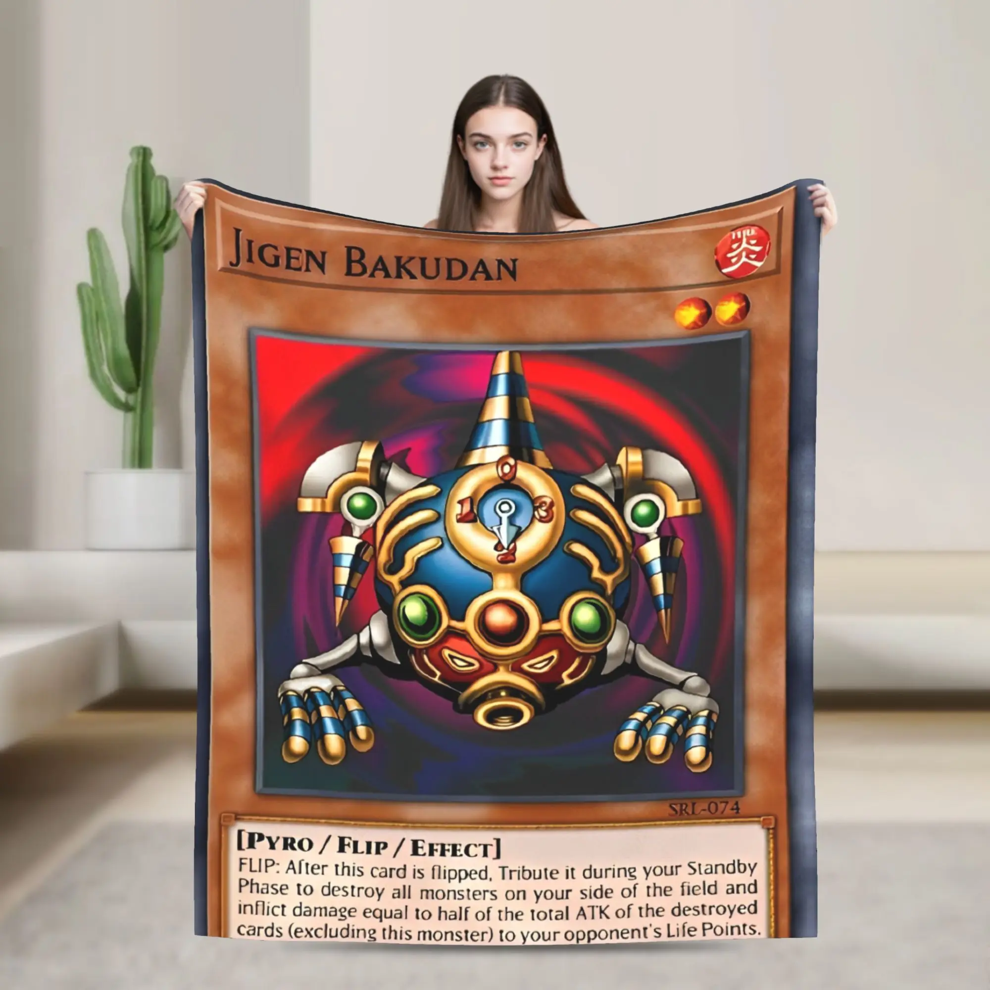 Yu Gi Oh Card Jigen Bakudan Blankets  Plush Vintage Soft Throw Blankets for Home Decoration