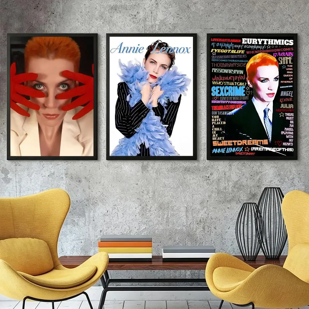 music Annie Lennox Poster HD Poster Retro Industrial Style Suitable for Living Room Bar Corridor and Gift Giving