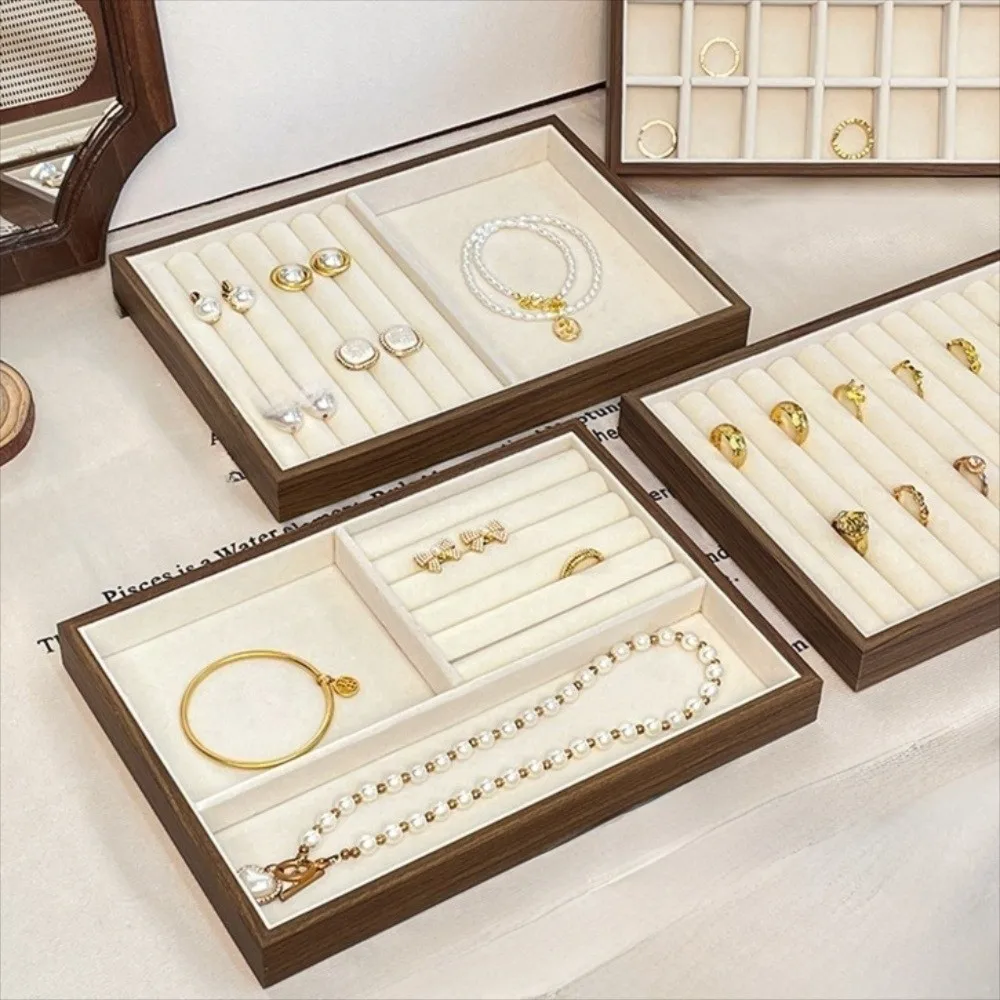 

Шкатулка для драгоценностей из орехового дерева, ретро-браслет, держатель для ювелирных изделий, многофункциональное ожерелье, поднос для ювелирных изделий, аксессуары для волос