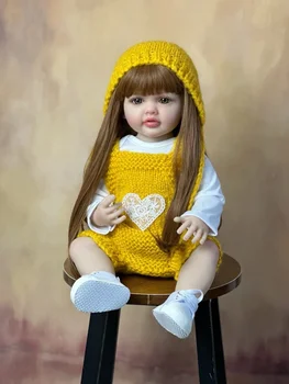 BZDOLL เหมือนจริง 55 ซม.22 นิ้วซิลิโคน Reborn เด็กสาวสวยตุ๊กตา Alive ทารกแรกเกิดเจ้าหญิงเด็กวัยหัดเดิน Bebe เด็กของขวัญ