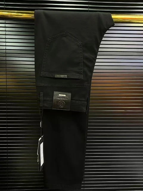 

New Men's Faionable High-Quali Denim Jeans Spring Autumn Busin Casual Straight Leg Fit Stand Waist No Brand