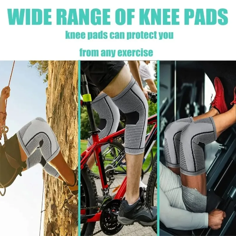 Double Compression Knee Sleeve Support Sports Running Gym Joint Pain Relief Meniscus Tear Injury Recovery Knee Brace