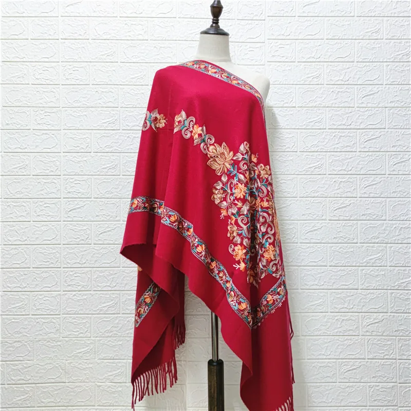 Women New Arrival Shawl High Quality Embroider Flower Wrap Scarf Winter Hot Fashion Scarf Womens Warm Scarves Wrap Shawl