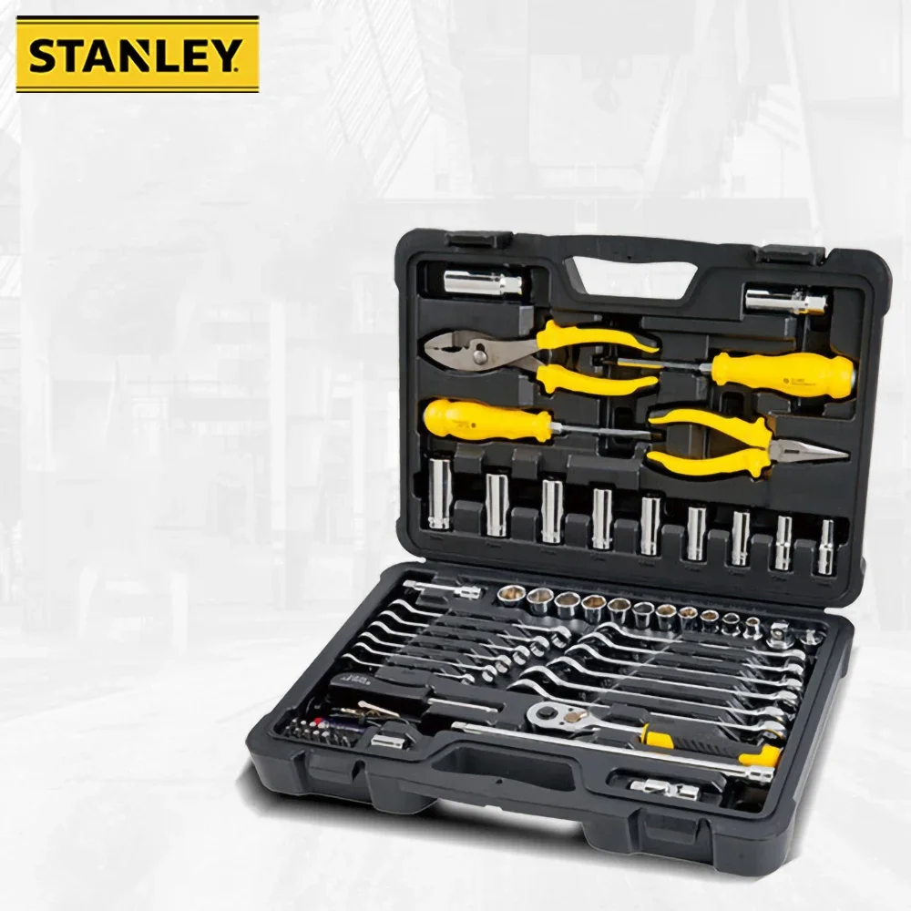 Stanley Mechanic Car Repair Wrench Set STMT82832 1/2 Inch 3/8 Inch Include Ratchet Wrench Handle Universal Joint CRV Steel