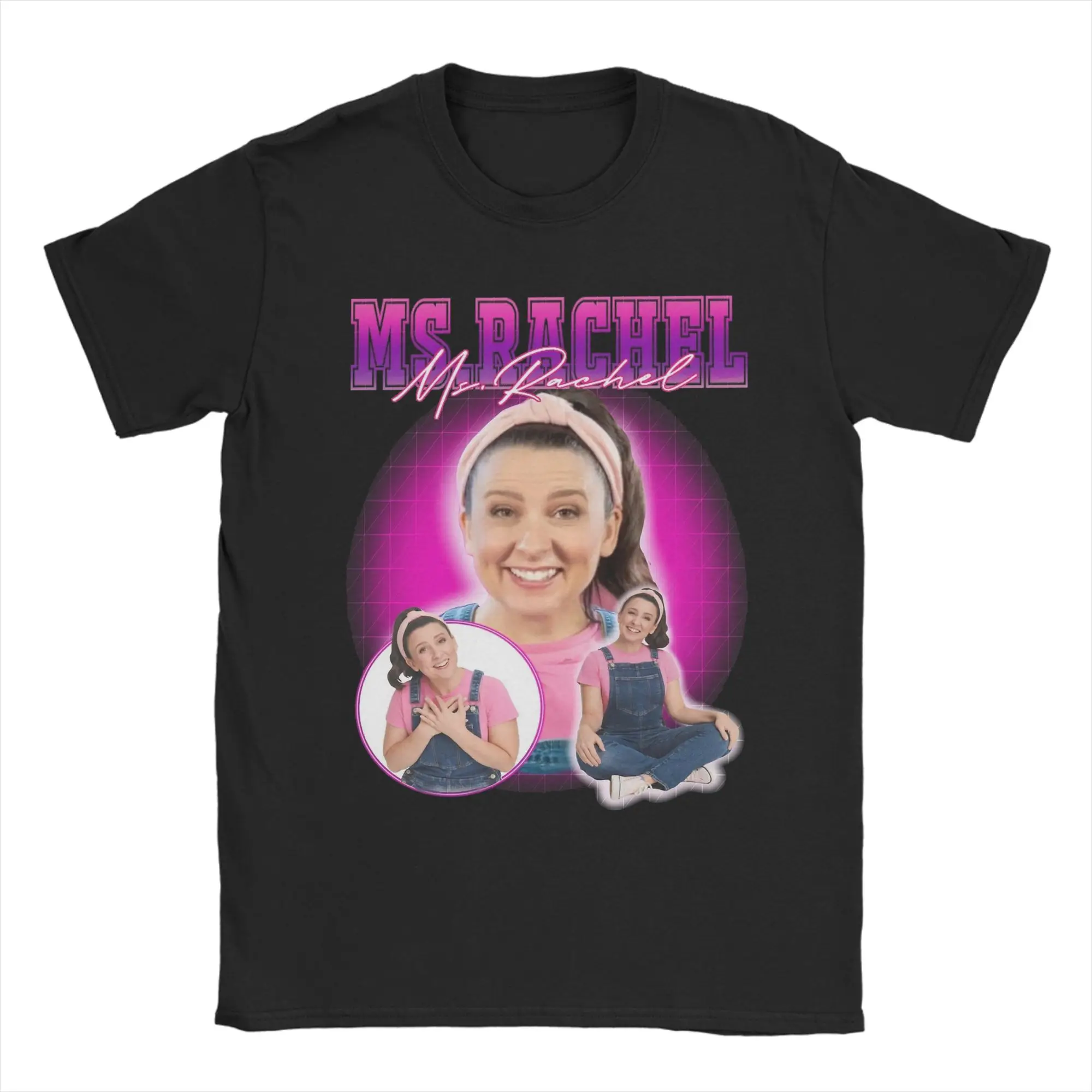 

Ms. Rachel Pretty in Pink Men's T Shirts Vintage Tee Shirt Short Sleeve Round Collar T-Shirts Pure Cotton 4XL 5XL 6XL Tops