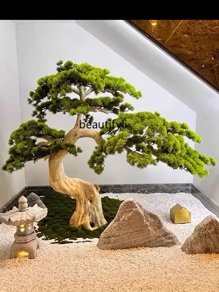 Artificial Pine Welcome Pine Landscape Fake Trees Hotel Lobby Soft Decoration Modeling Ornaments