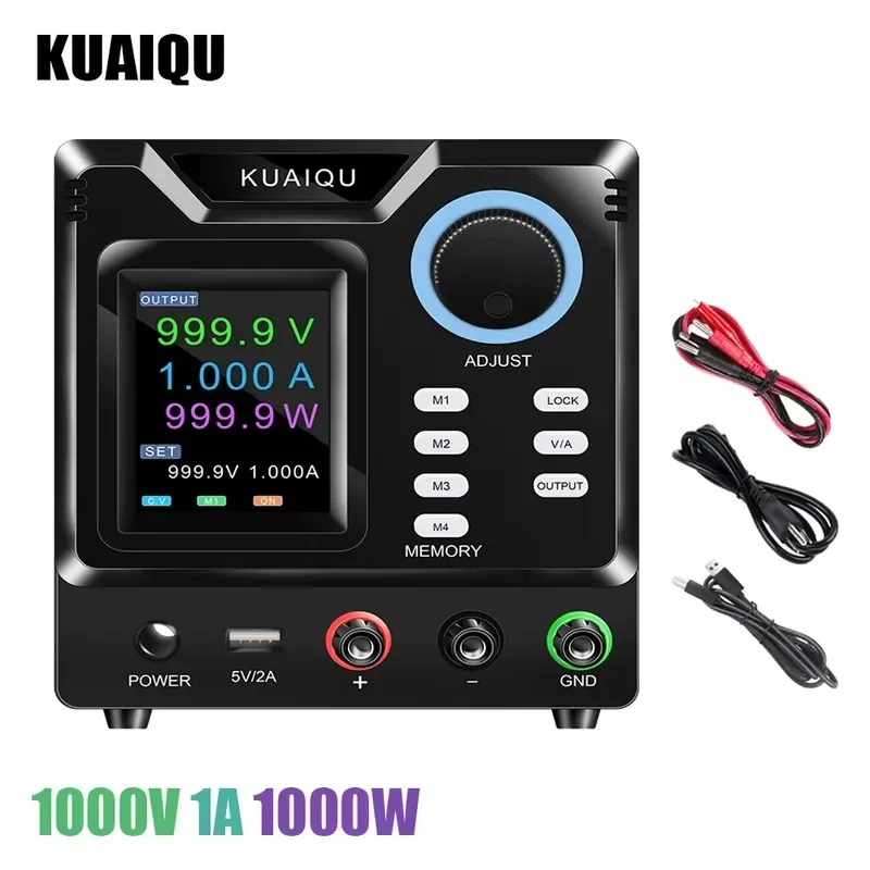 Hot Sale KUAIQU SPPS-D10001 1000V 1A 1000W High Voltage DC Adjustable Stabilized Power Supply Color LCD Screen 4 Group