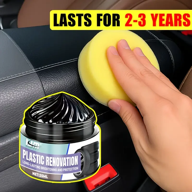 Pâte de réparation universelle en plastique et caoutchouc, cire de renouvellement intérieure de voiture, maintient le lustre des pneus, empêche le vieillissement et la décoloration, répare les scra