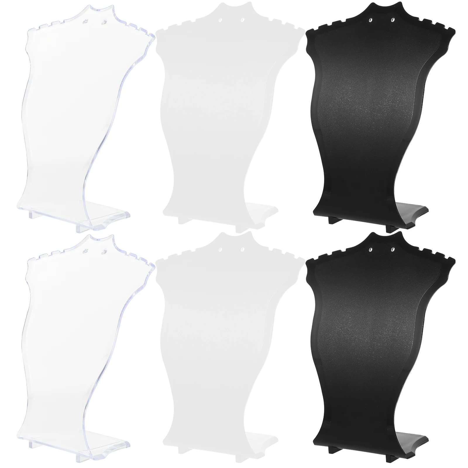 

6 Pcs Necklace Earring Display ABS Material Jewelry ganizer Table Top Easel Home Office Retail Store Ear Ring Holder Necklace