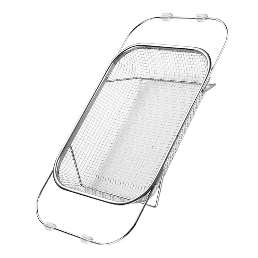 

Extendable Sink Basket Stainless Steel Draining Basket for Kitchen Sink with Function for Fruits Vegetables and