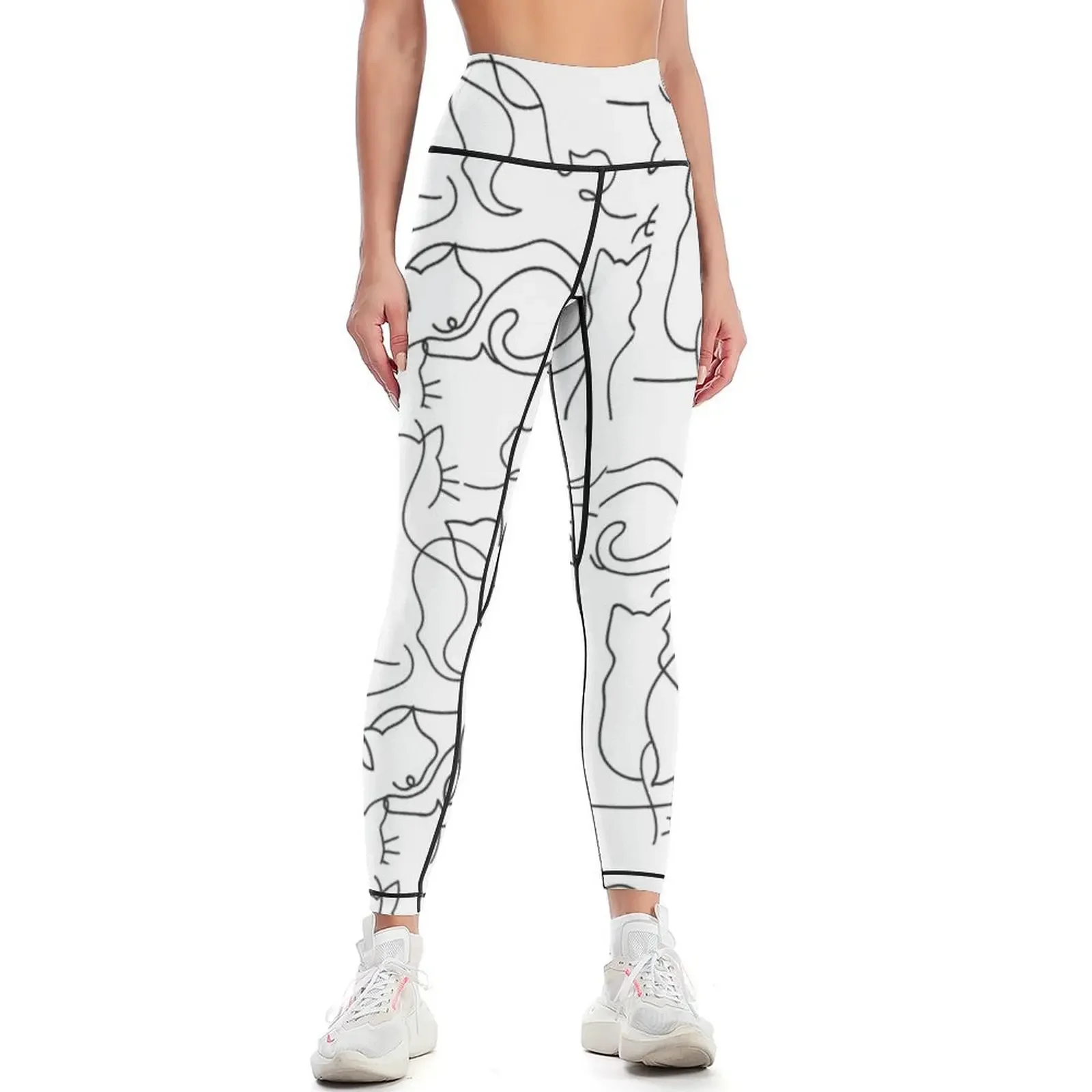 

Cats line art Leggings joggers for sportswear woman gym 2025 legings for fitness Fitness's gym clothes Womens Leggings