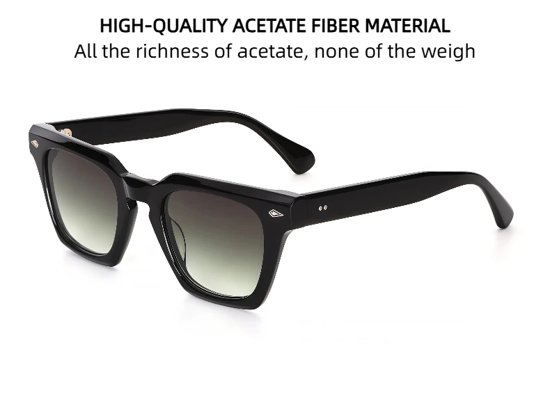 LumoGaze Retro-Sonnenbrille mit dickem Rahmen, rechteckig, UV400-Schutz für Damen, trendige Retro-Sonnenbrille aus hochwertigem Acetatfaser für Herren – Detail 13