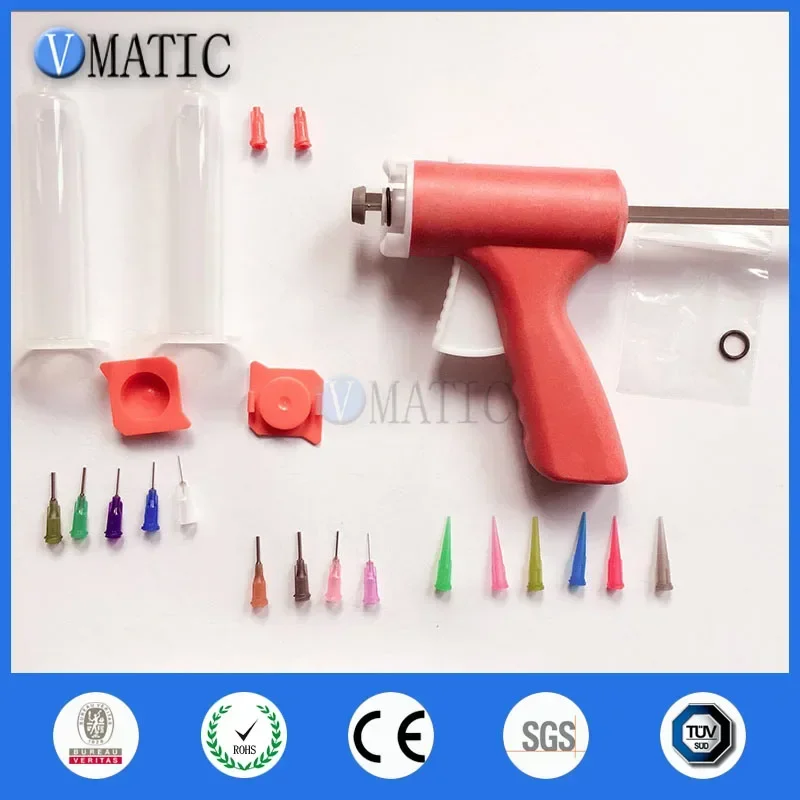 High Quality Manually Single Liquid Glue Gun 10Cc Common 1Pc + 10Cc Cones + Dispensing Needle Tips + Syringe With Stoppers