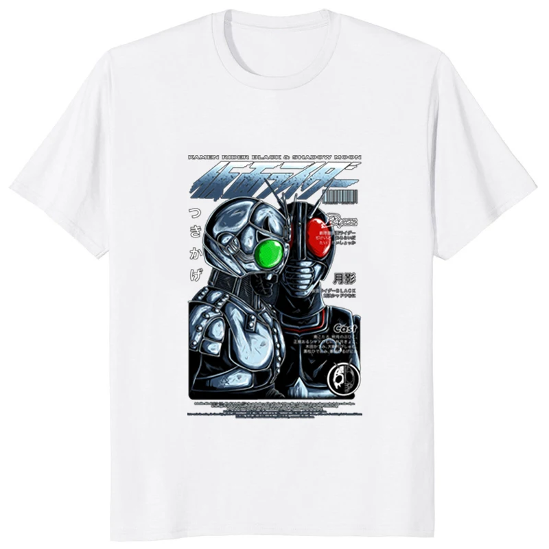 

Hot Sale Kamen Rider Black and Shadow Moon T-shirt Vintage Japan Tokusatsu Printed T Shirt New Arrival Classics Acg Otaku Tshirt