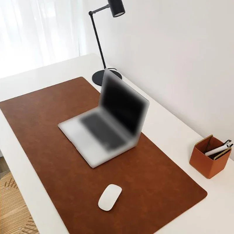 

Большой коврик для мыши из искусственной кожи для дома и офиса, двусторонний, водонепроницаемый, мягкий, для игровой клавиатуры, компьютерного стола, пробковый игровой коврик