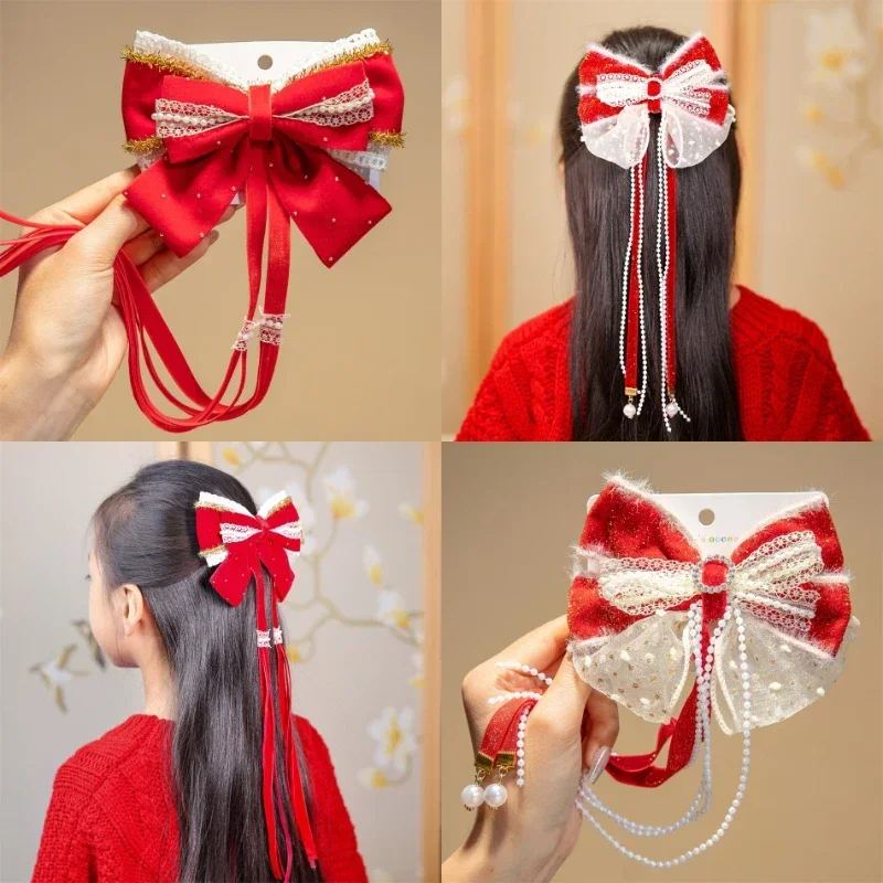 Accesorios para el cabello para niños, pinza para el cabello de estilo chino antiguo para niñas, accesorios para el cabello de Hanfu chino, accesorios para niños de Año Nuevo