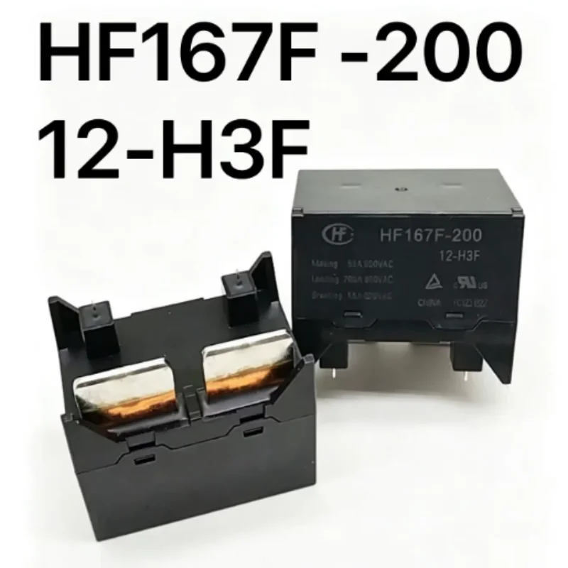 New HF167F-200 12-H3F Relay with 4 pins and 200A capacity. HF167F-G 12V
