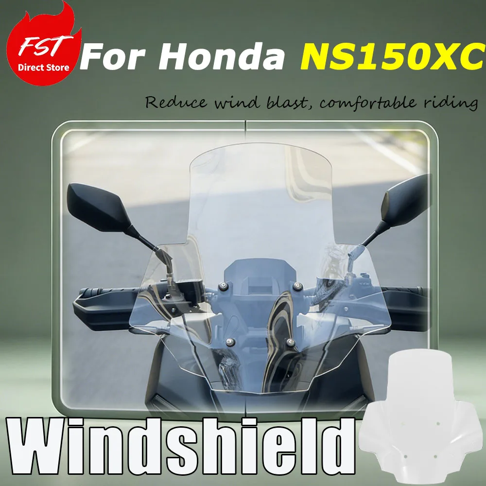For Honda NS150XC Replace the accessory front windshield and widen the transparent windshield Reduce wind blast