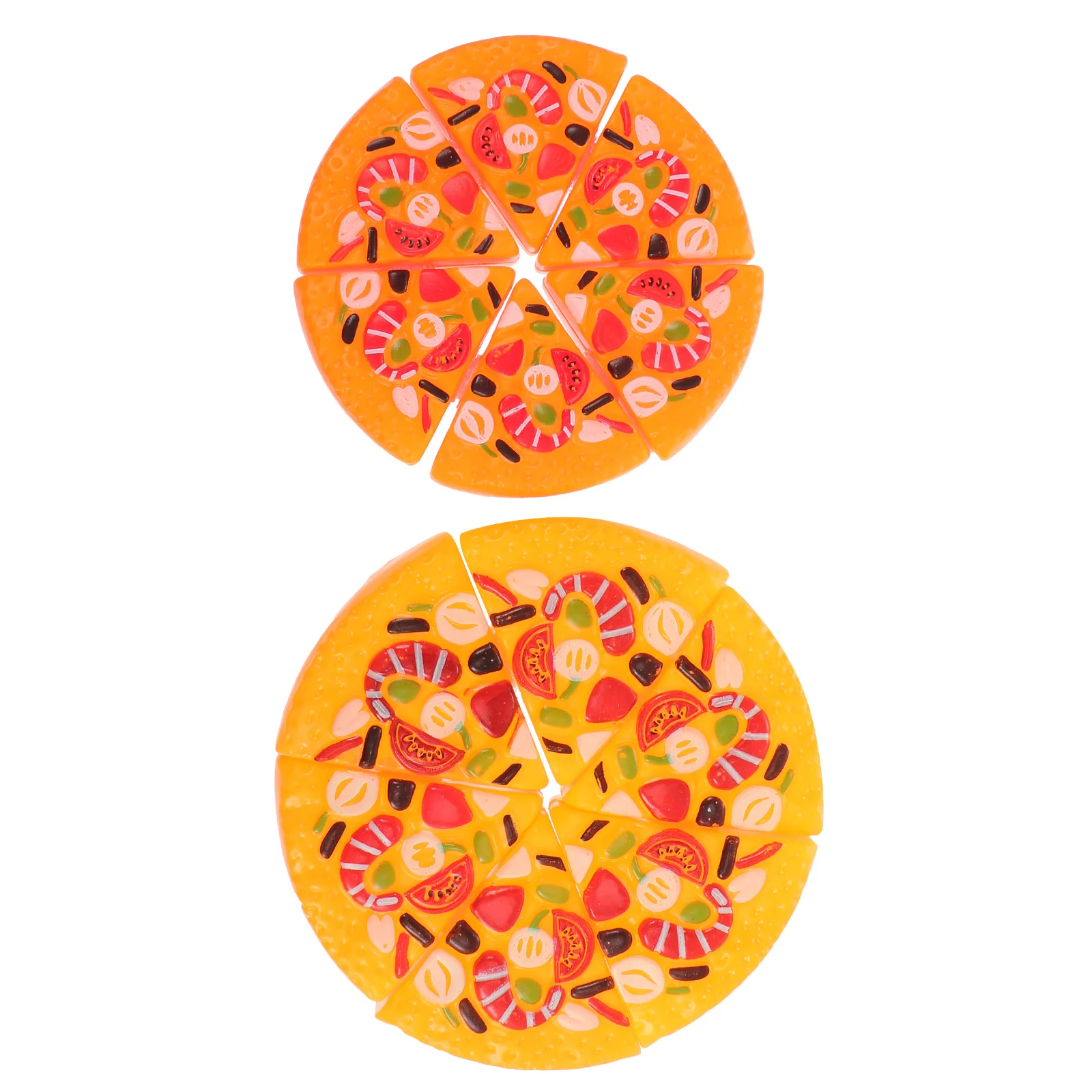 2 قطعة قطع البيتزا محاكاة اللعب التعليمية للأطفال تطوير التنسيق بين اليد والعين الإبداع الخيال المحمولة