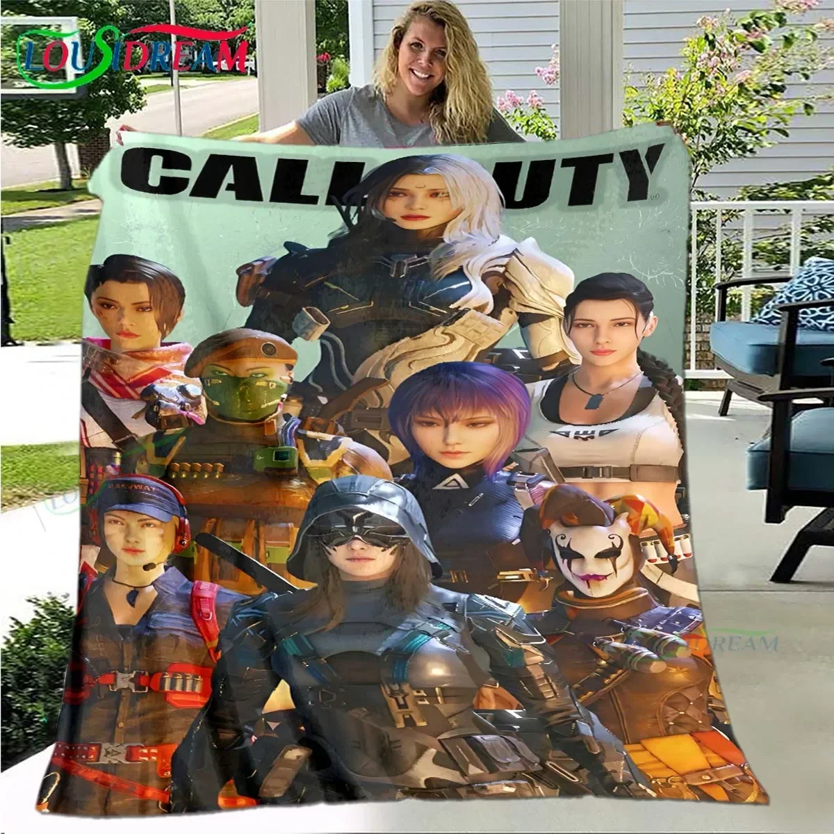 

Horror Games C-Call of Dutys Printed Four Season Blanket Sofa Cover Travel Bed Plush Office Break Blanket Picnic Blanket