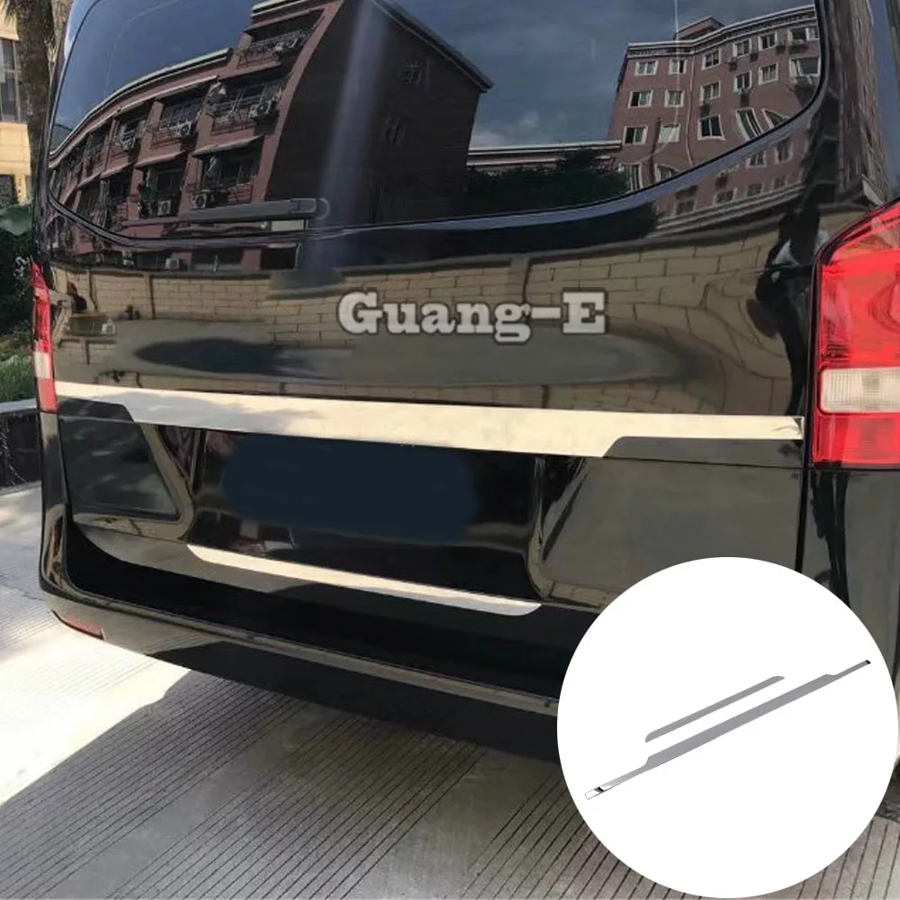 For Mercedes Benz Vito W447 2016 2017 2018 2019 2020 2021 2022 Stick Trunk Stainless Steel Rear Door Tailgate Frame Plate Trim