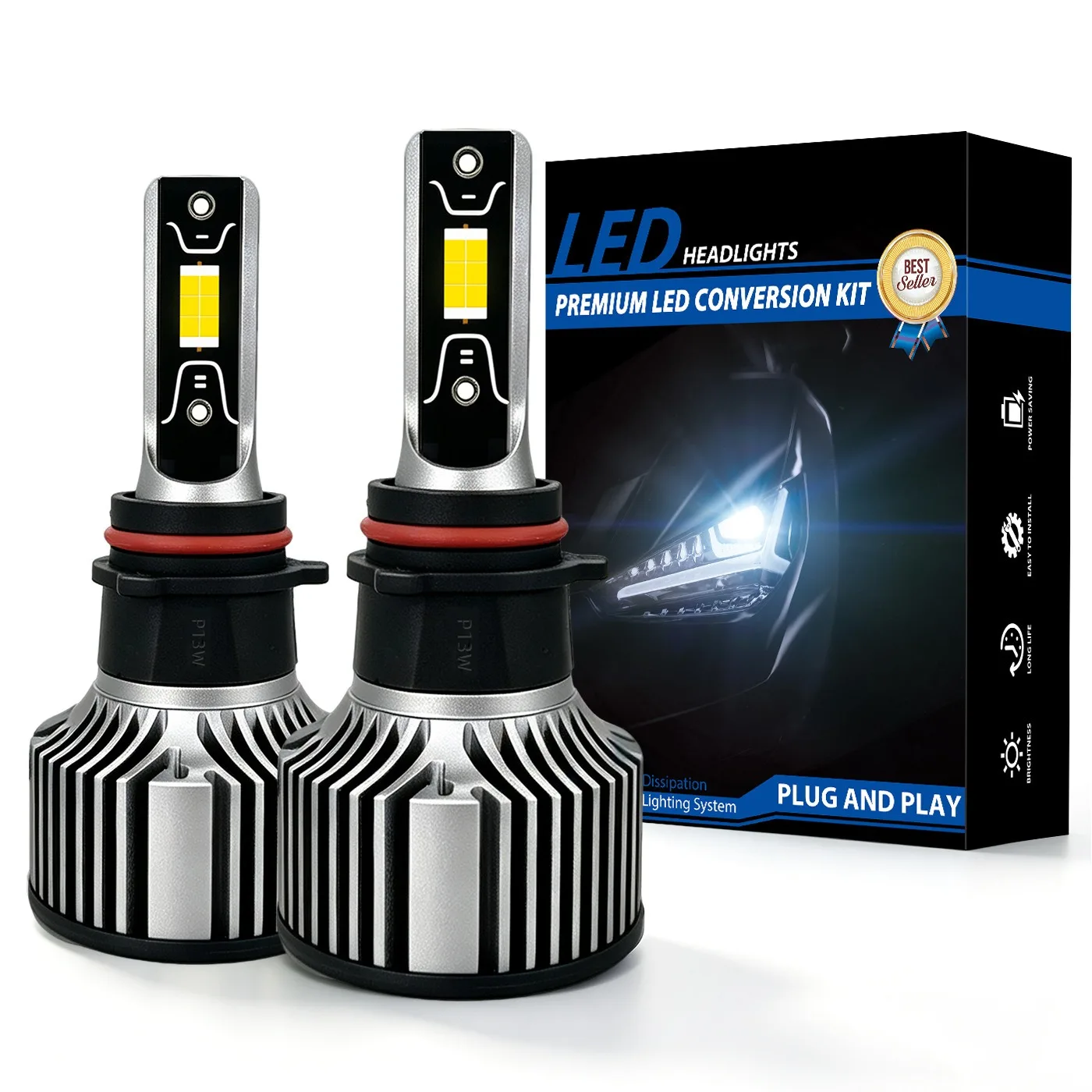 H4 H11 HB3 HB4 9005 9006 5202 PSX24W LED Headlight Bulbs 50W 6000K 12V Car Retrofit Lamp