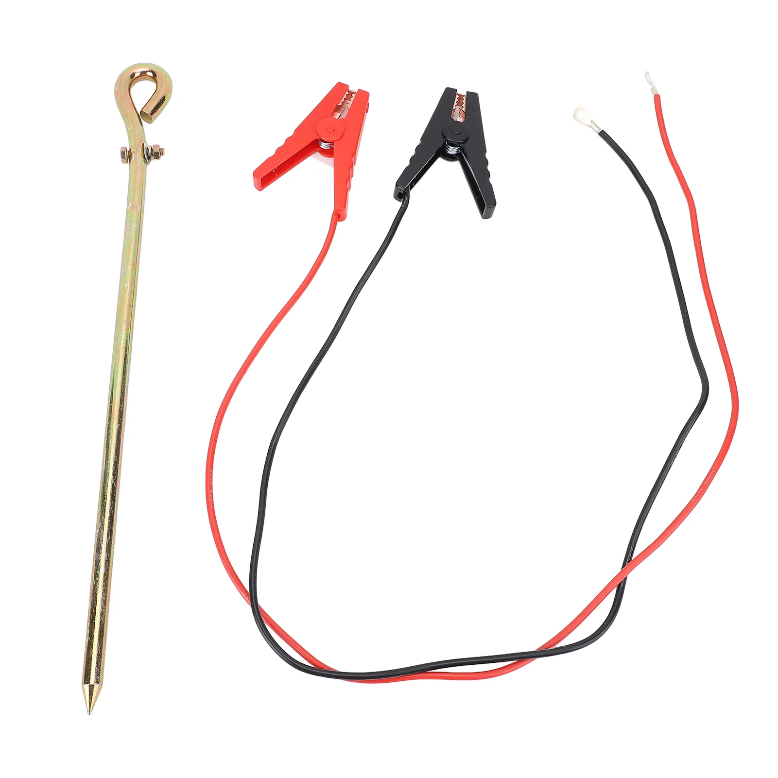 Cavo per recinzione elettrica Asta di messa a terra Cavo per caricatore per recinzione elettrica solare con clip a coccodrillo per recinzione elettrica del generatore