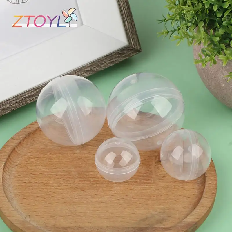 50PCS Clear Can Open Transparency Plastic Capsule Toy Surprise Ball Tiny Container Making Things Model