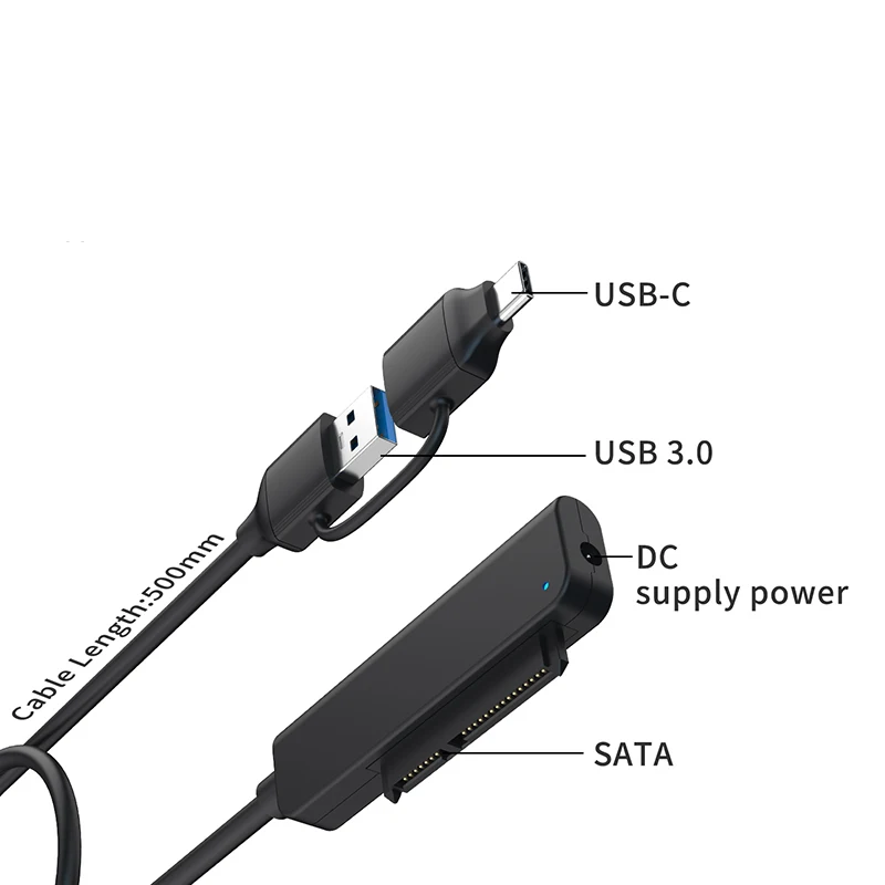 USB-C و USB3.0 إلى SATA محول حوض محطة USB 3.0 متعددة الوظائف محور دعم SSD HDD القرص الصلب USB محول الفاصل محول