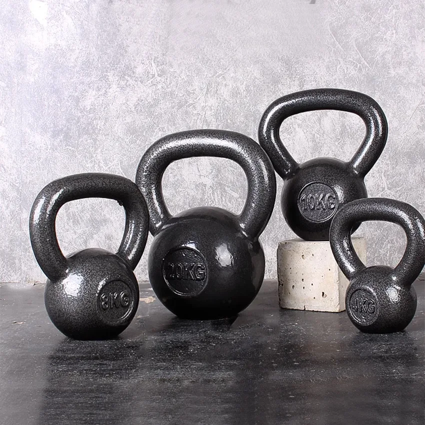 2026 Commercial Gym Use KG/LB Cast Iron Kettlebell Strength Training Black Weights For Fitnesspromote Sales