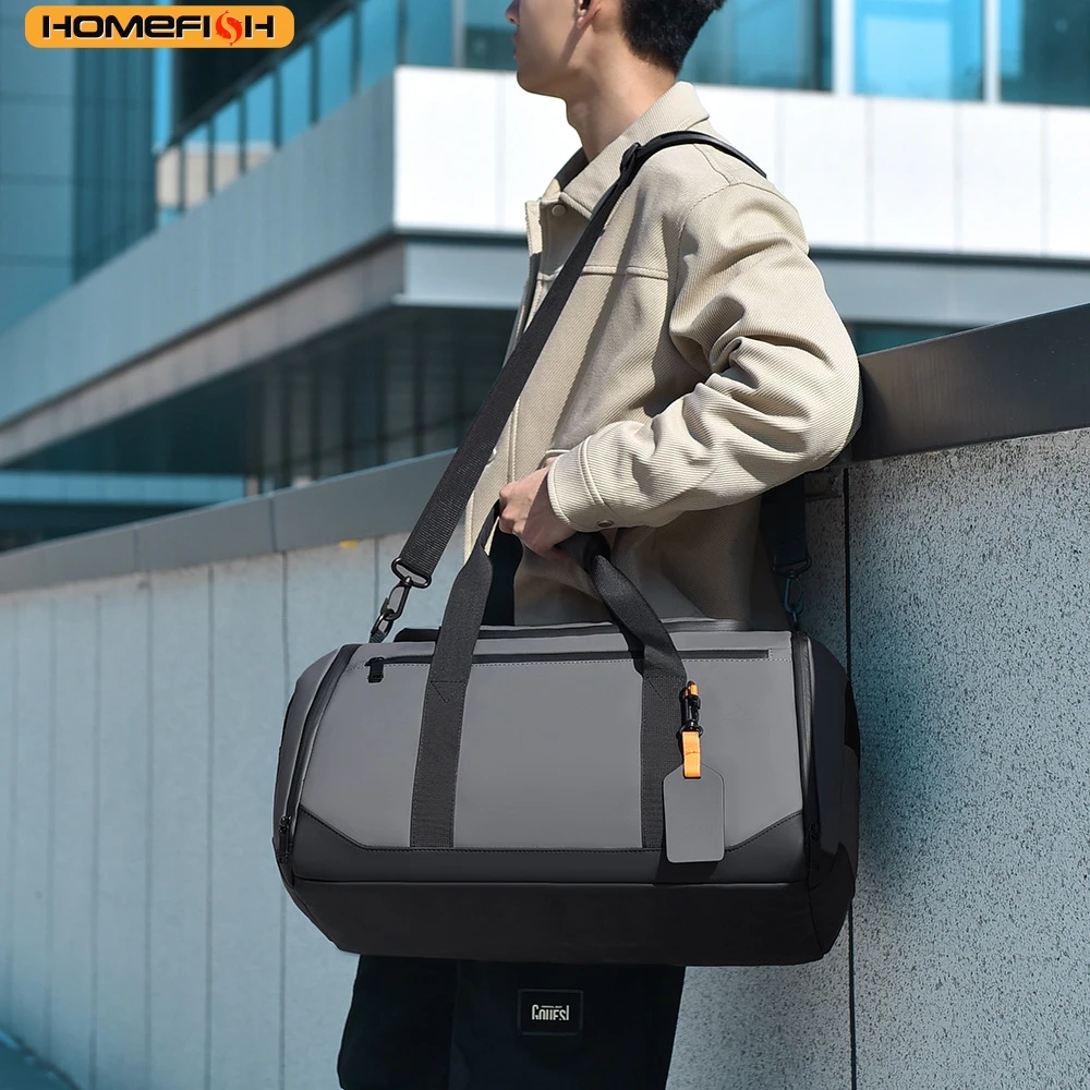 HOMEFISH Large Capacity Travel Duffel Bag - Durable Oxford Cloth, Spacious & Stylish Overnight Sports Gym Bag with Multiple
