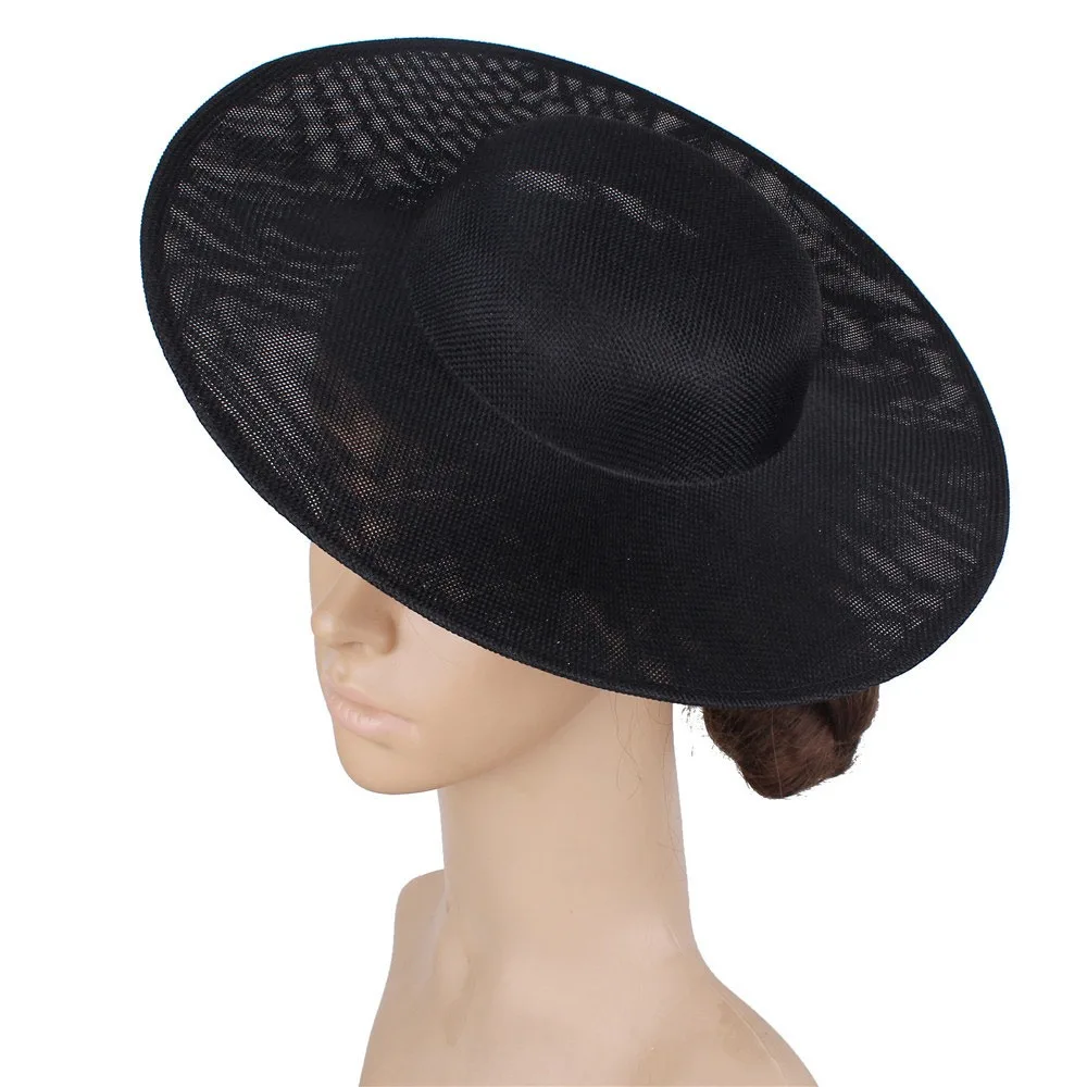 Fashion 30 CM Fascinator Hat with Clip Adjustable Big Top Hat Lightweight Fascinator Base Women