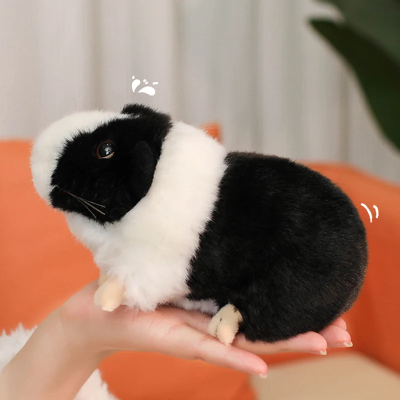19cm Adorable Realistic Guinea Pig Plush Toy Pet Soft Stuffed Hamster Doll Huggable Plushies Home Decor Birthday Gifts Girl