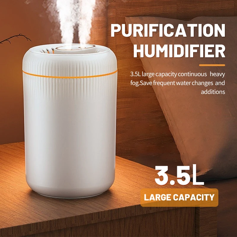 3.5L Large Capacity Humidifier Household Fog Amount USB Car Aroma Machine Office Air Atomizer