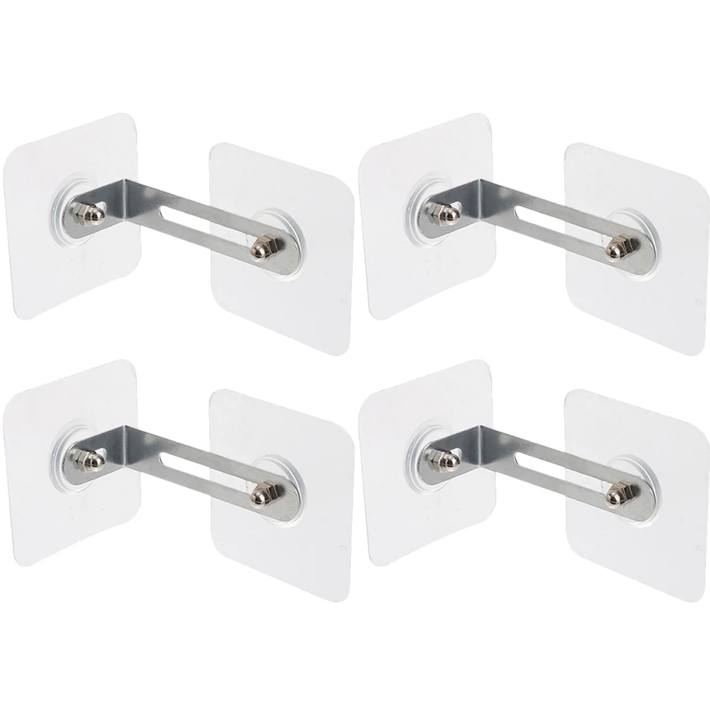 

4pcs Anti Tip Furniture Anchors 0-5.2Cm Adjustable Punch Free Baby Proofing Kit For Shelf Cabinet Bookcase Security Holders