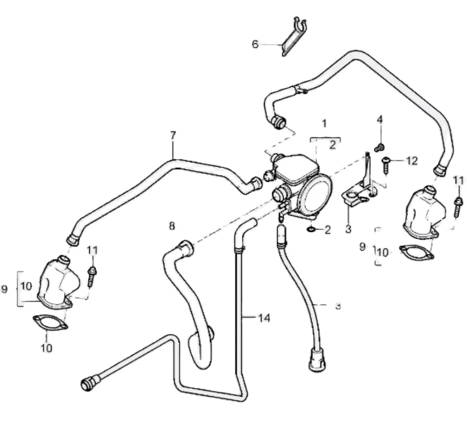 PARA PORSCHE 911 997 Linha de tubo de respiro do motor 99710714603