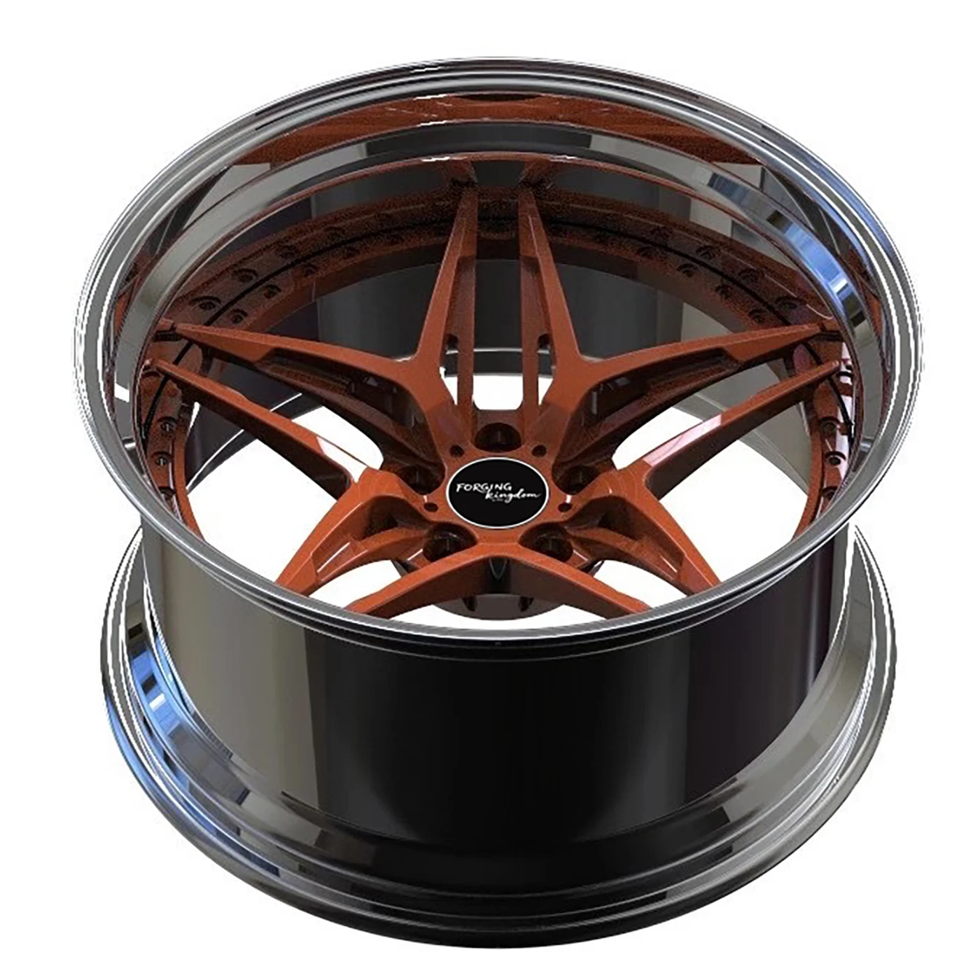 6061-T6 Forged 2-Piece Wheels 17-26 Inch Multi-PCD 5*112/5*114.3/5*120 Automotive Custom Rims