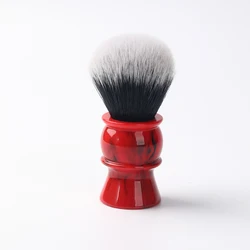 Yaqi-brocha de afeitar con mango de resina para hombre, pelo sintético, buen nudo de esmoquin, 24mm