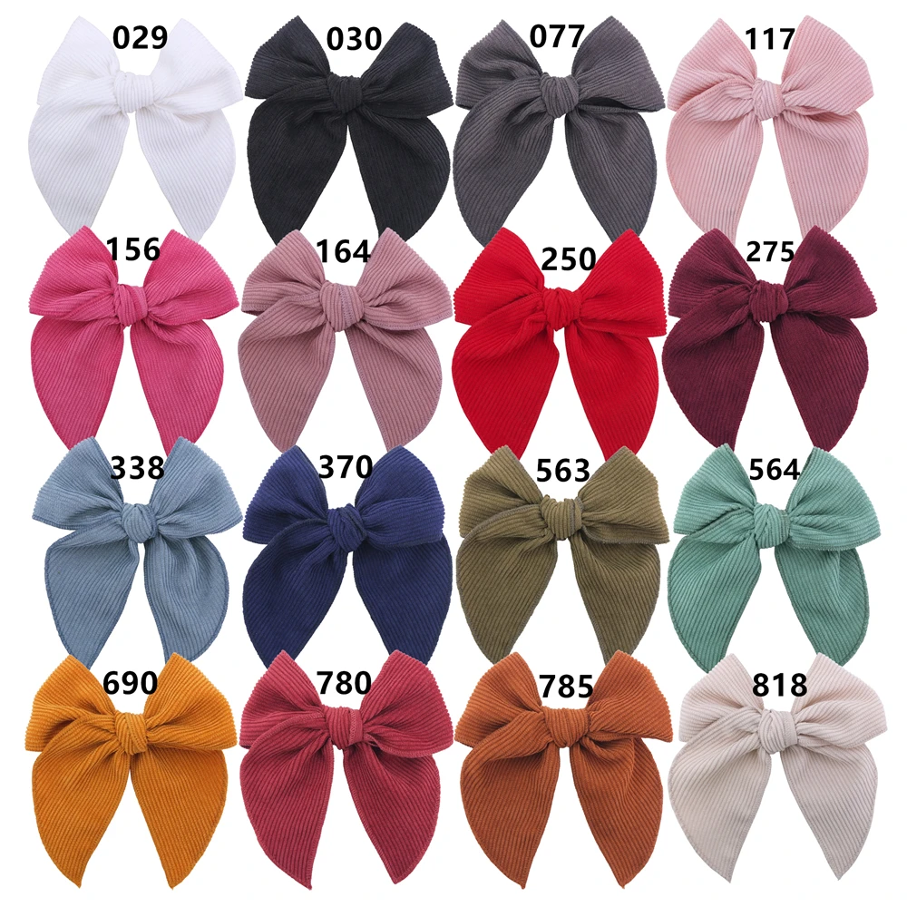 Corduroy Bow Hair Clips for Baby Girls Women Velvet Hair Bow Barrettes Toddler Kids Teen Girls Fable Bow Hair Accessories