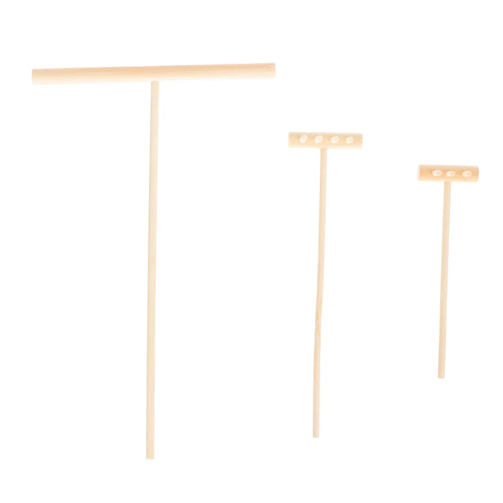 3-teiliges Bambus-Mini-Rechen-Set, Sandglättungswerkzeuge, Kreatives Zen-Sandtisch-Zubehör, Desktop-Meditations-Rechen-Set, Mini-Rechen-Spielzeug