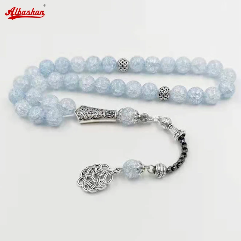 

Tasbih Blue Crystal 33 Muslim prayer bead Bracelet TURKISH fashion Accessories Ramadan Eid Gift arabic misbaha