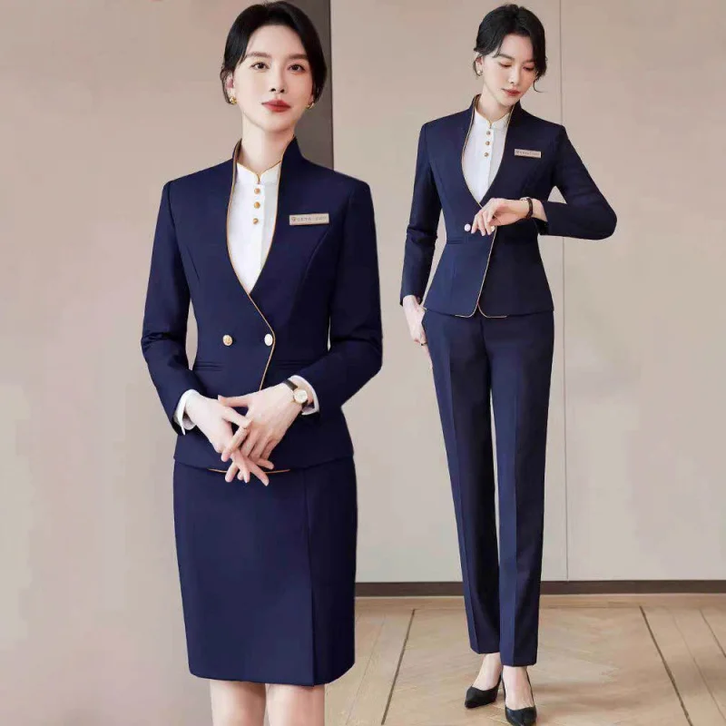 الخريف الأعمال المهنية التجميل دعوى للنساء مناسبة رسمية ملابس العمل مضيفات مبيعات مكتب موحد مكتب الاستقبال