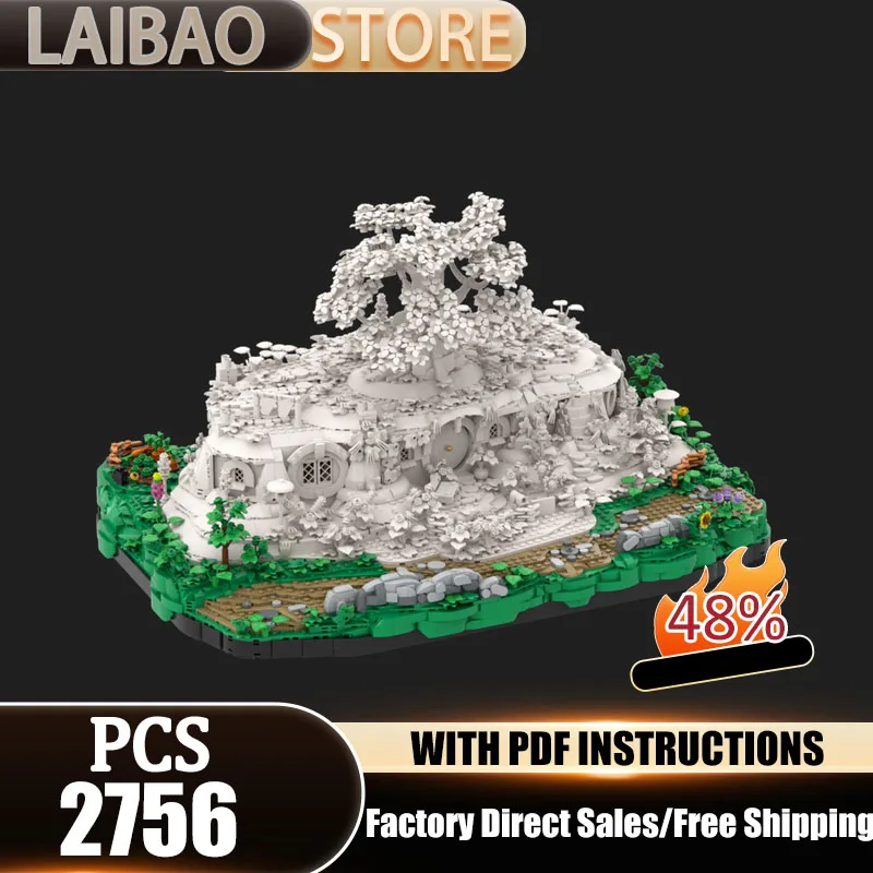 

Rings Movie Model Moc Building Blocks The Shire - Big Bag End Base Model Technology Bricks DIY Assembly Toys Construstion Gifts