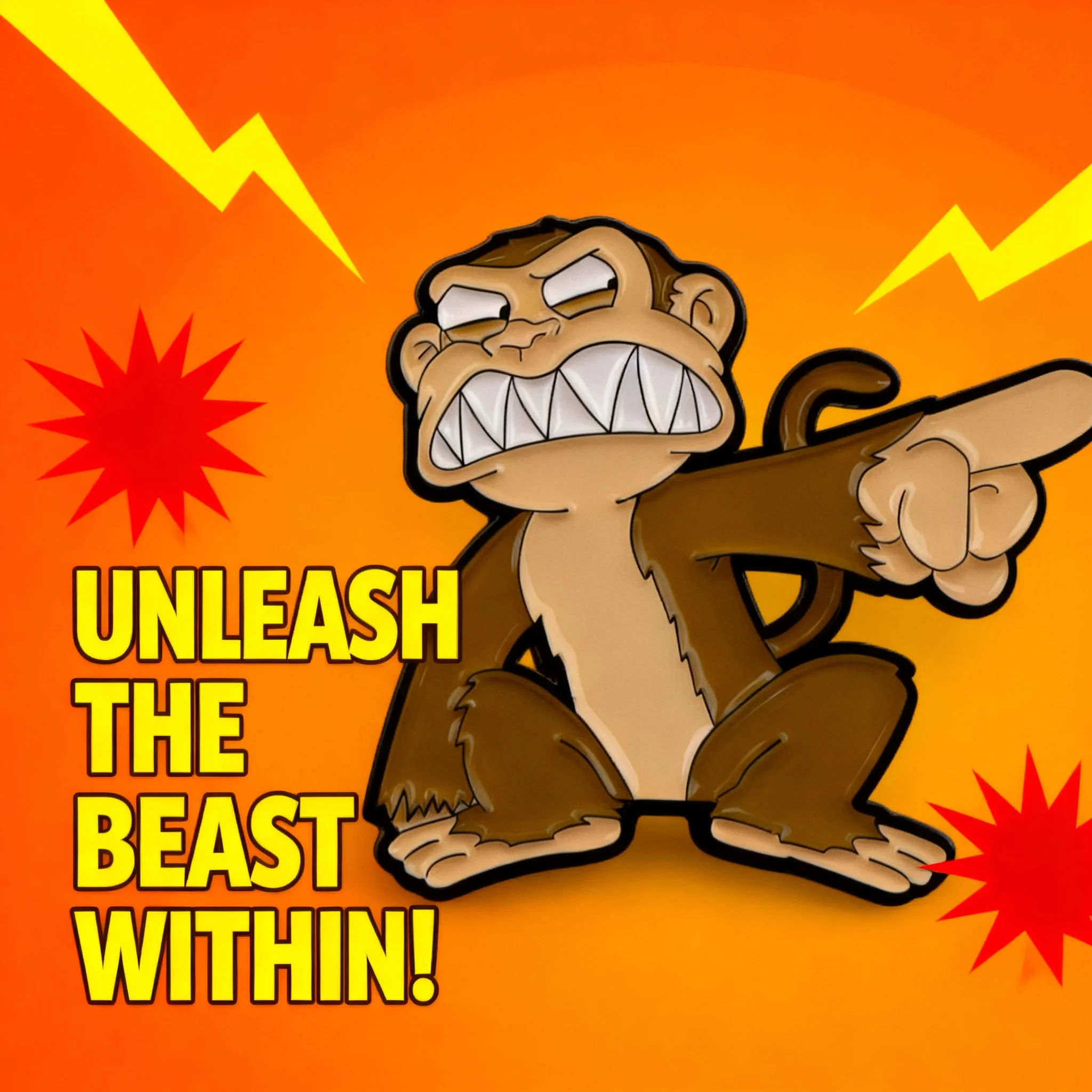 Evil Gorilla Enamel Pins Cartoon Brooches Cool Funny Badges For Women Cosplay Backpack Lapel Accessories Gifts