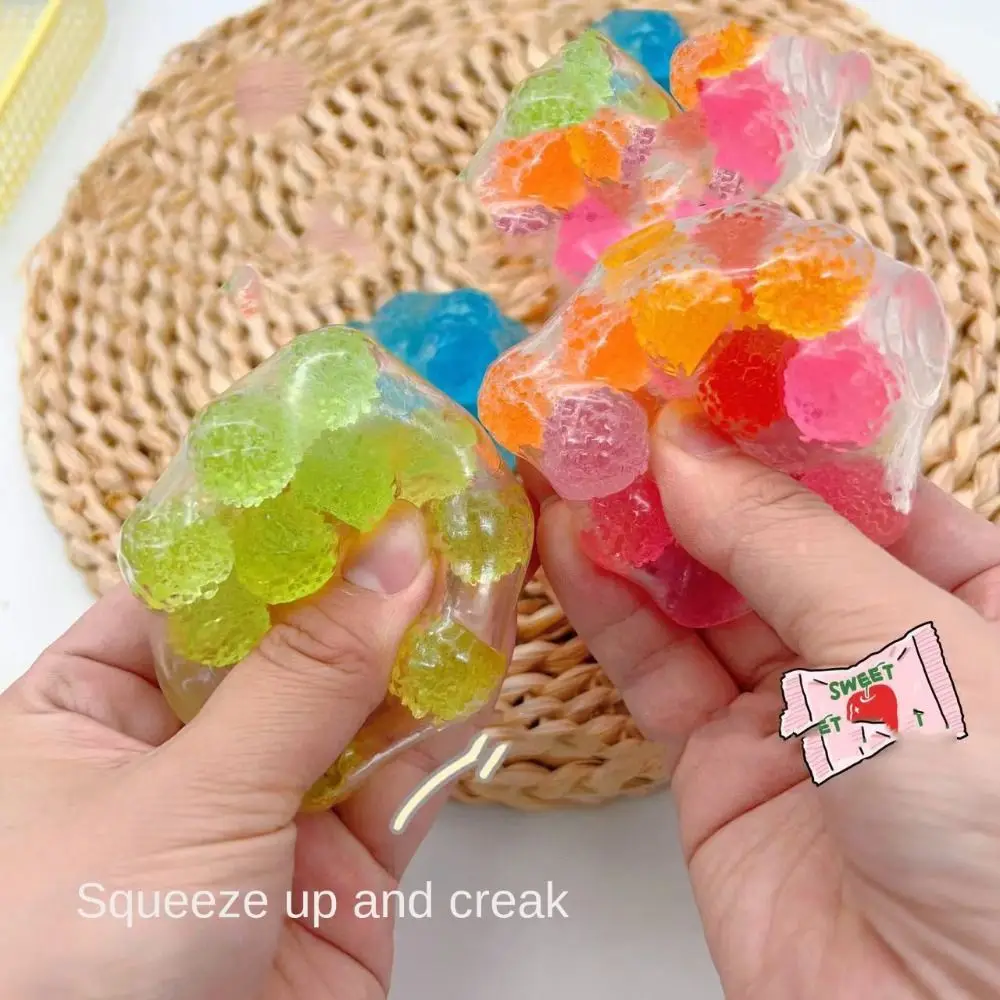 Pearl Disk String Slow Rising Sticky Pearl Simulation Little Turtle Slow Rebound Pearls Toy Colorful Elastic Pearls Squeeze Toy