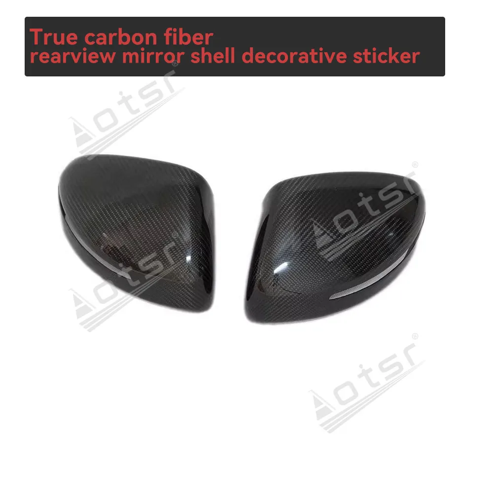 

The Car Accessories For Audi R8 2007-2011 Real carbon fiber rearview mirror shell decorative sticker Auto modification parts